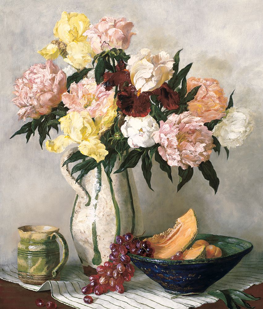 Flowers And Fruit art print by Unknown for $57.95 CAD