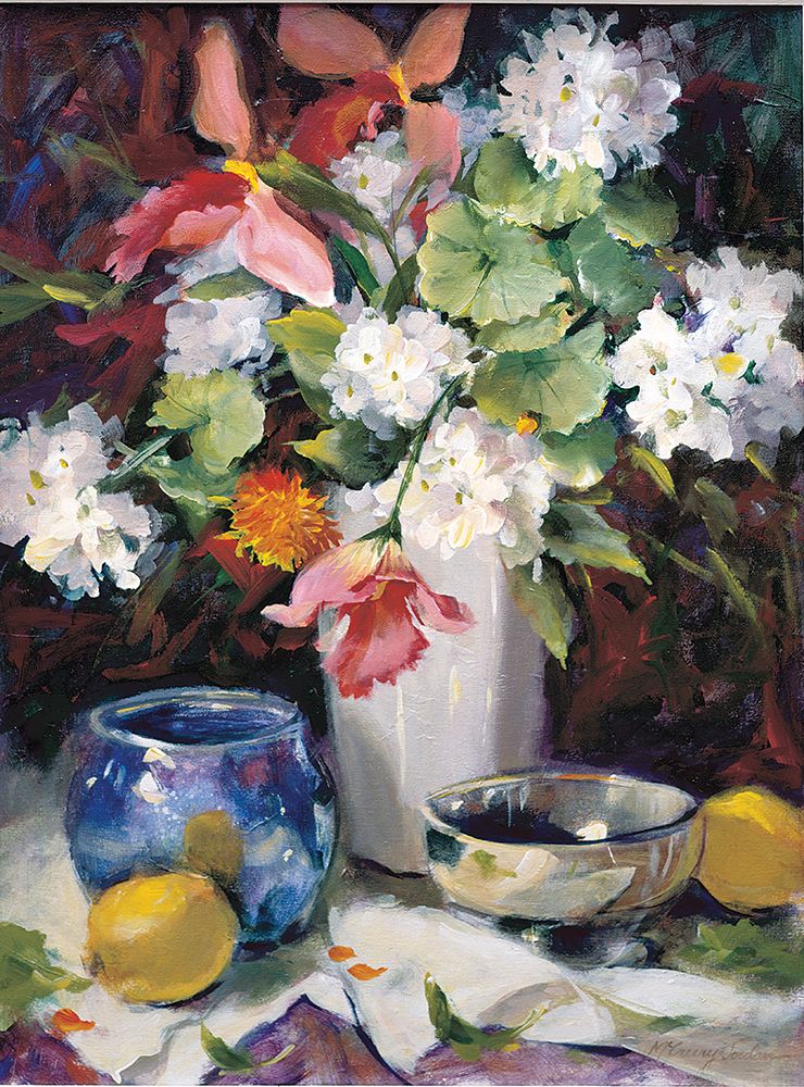 Floral Blue And White art print by Unknown for $57.95 CAD