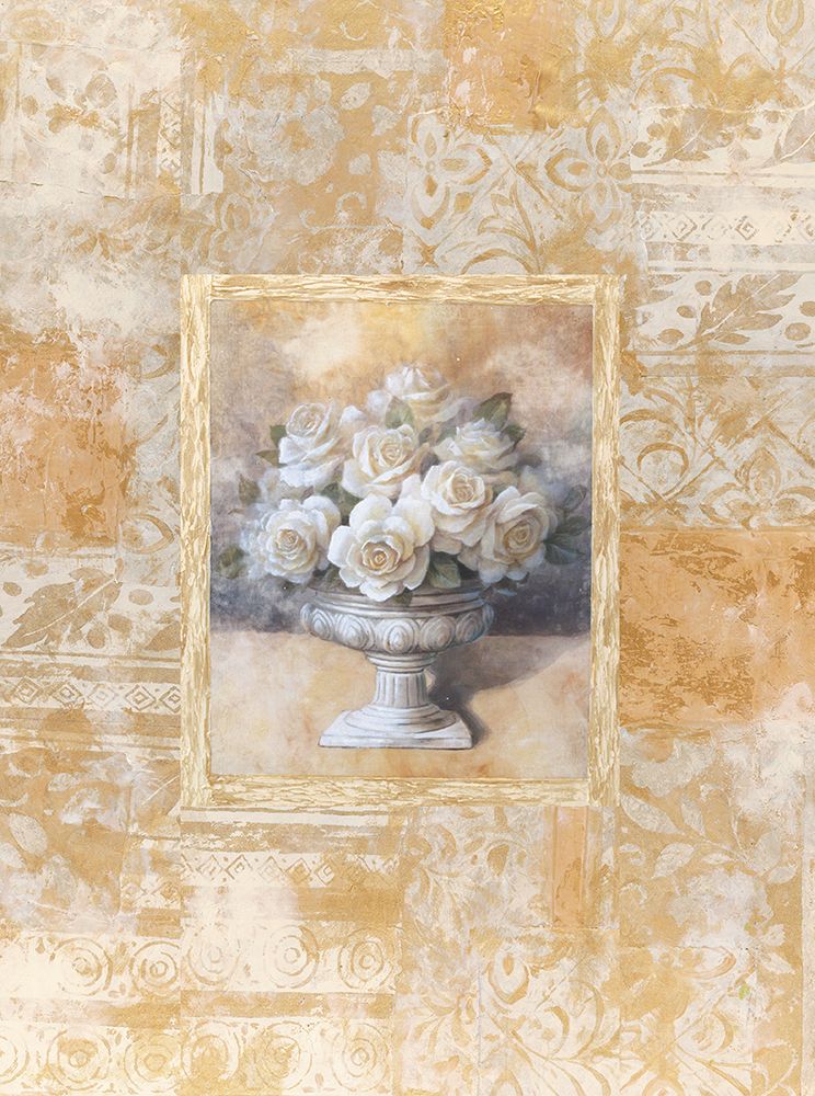 White Rose DamasqueI art print by Unknown for $57.95 CAD