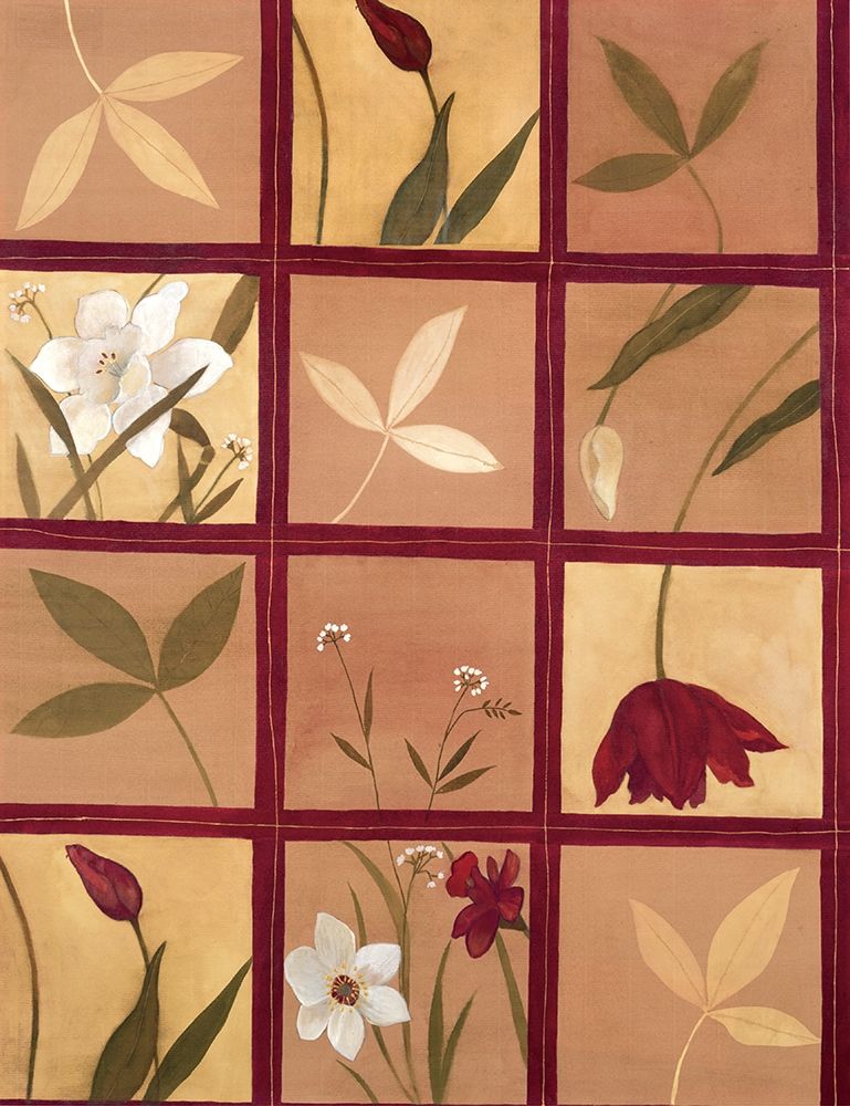 Windowpane of Flowers art print by Unknown for $57.95 CAD