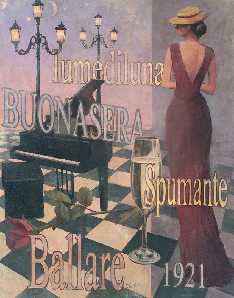 Buonasera - 1921 art print by Unknown for $57.95 CAD