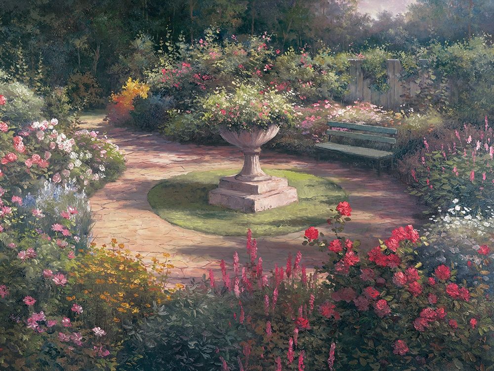 Garden Pedestal art print by Unknown for $57.95 CAD
