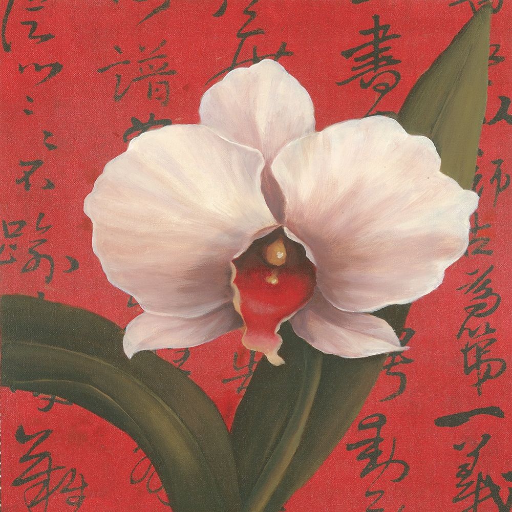 Chinese Orchid on Red art print by Unknown for $57.95 CAD