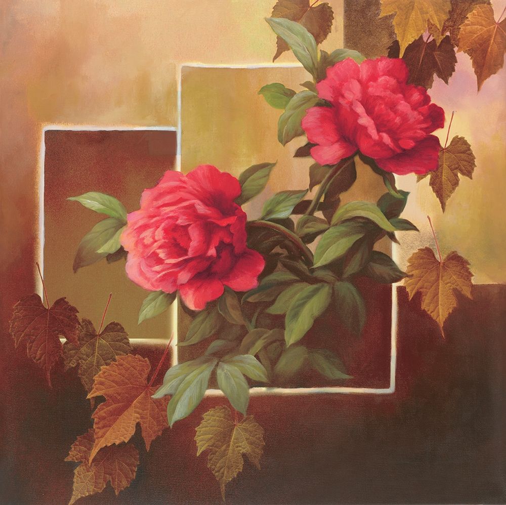 Red Peony Collage art print by Unknown for $57.95 CAD