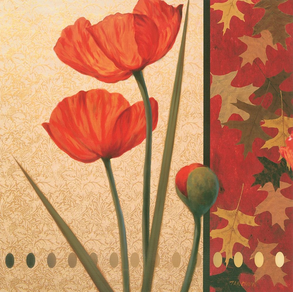 Red Poppy Damasque art print by Unknown for $57.95 CAD