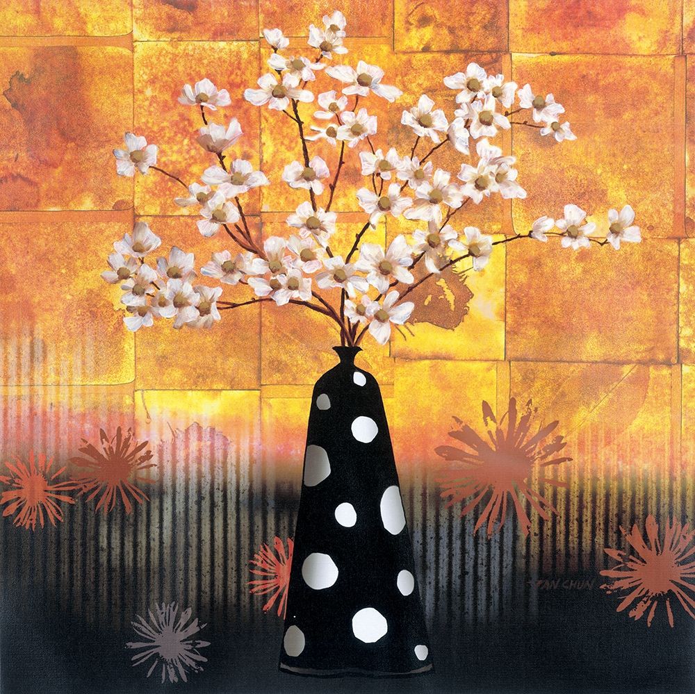 Black Vase Yellow Floral II art print by Unknown for $57.95 CAD