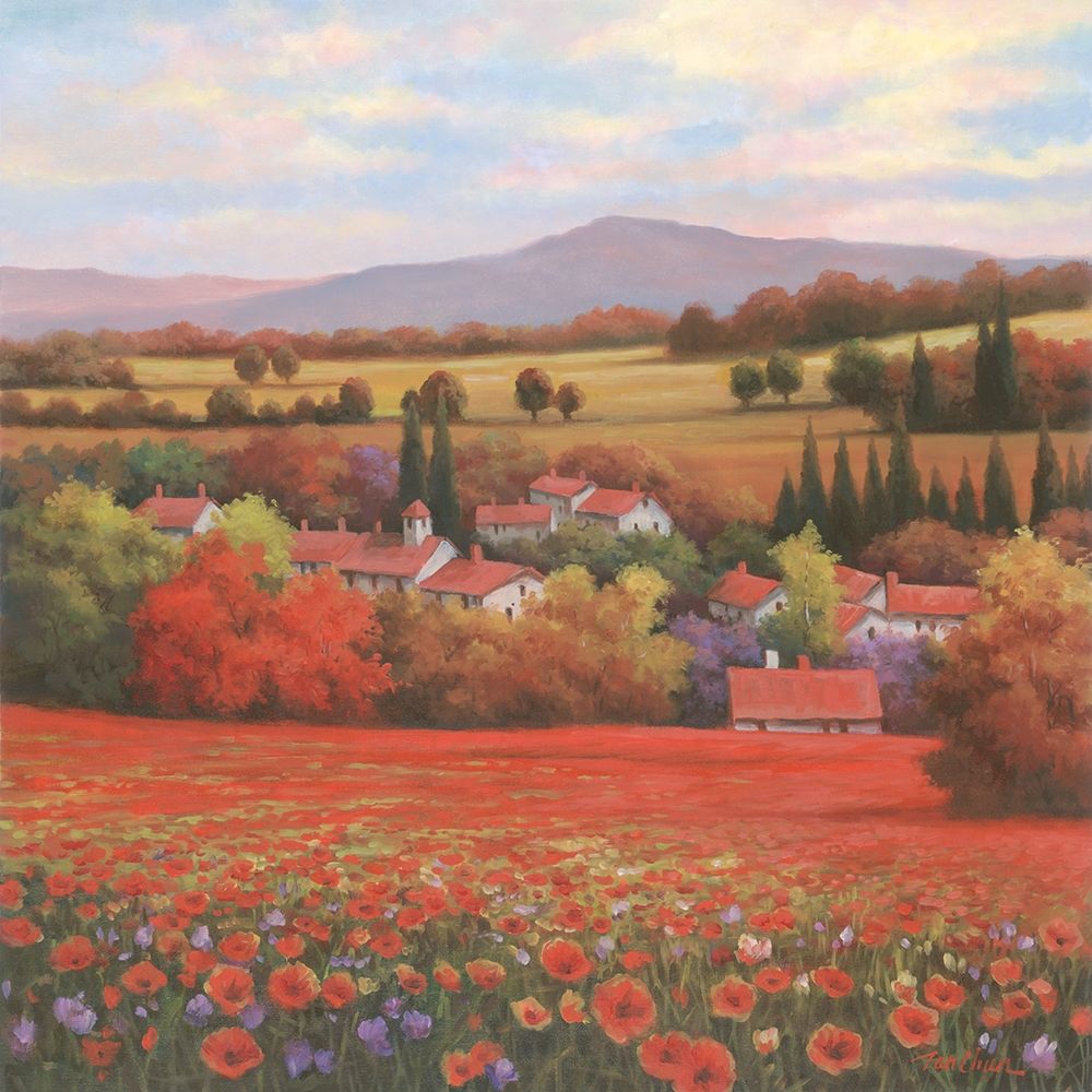 Poppy Pastures II art print by Unknown for $57.95 CAD
