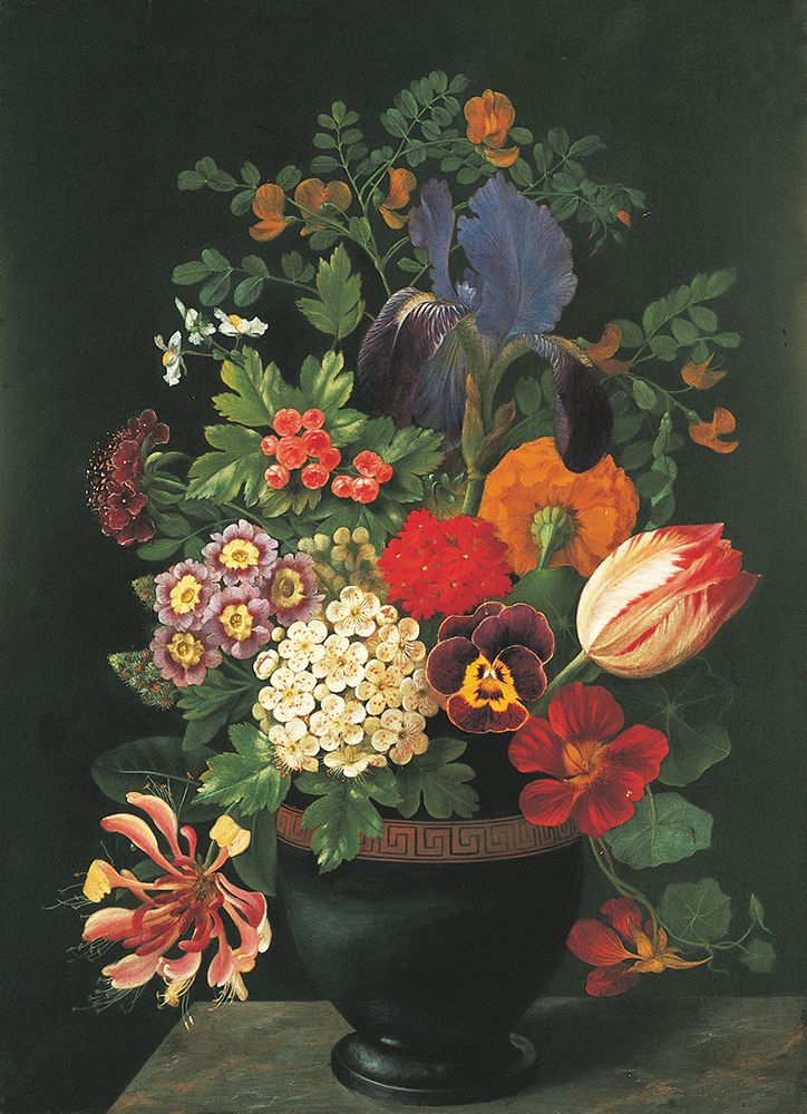 Dark Floral art print by Unknown for $57.95 CAD