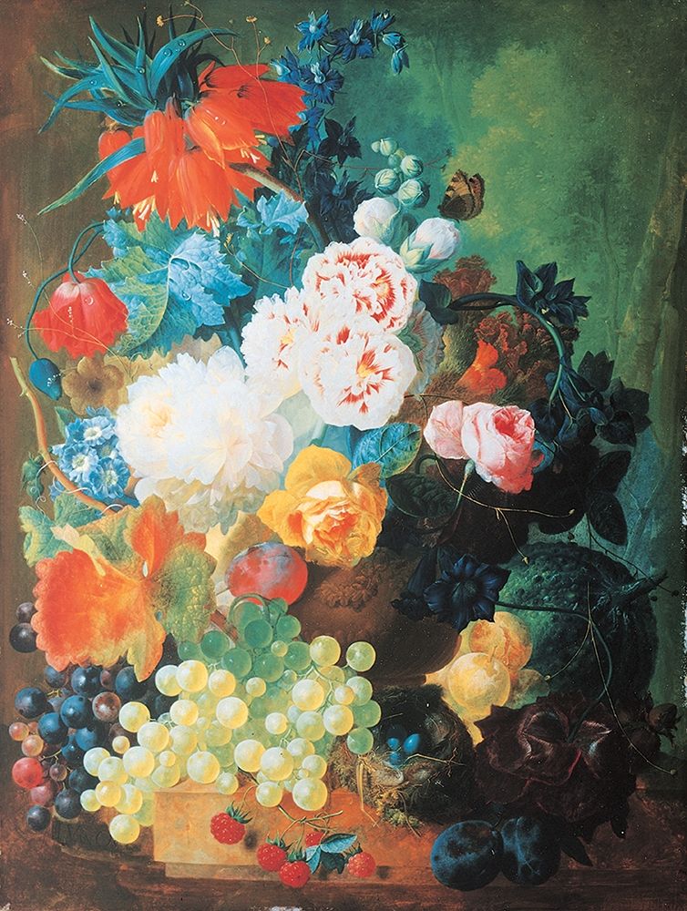 Gourds, Fruit and Flowers art print by Unknown for $57.95 CAD