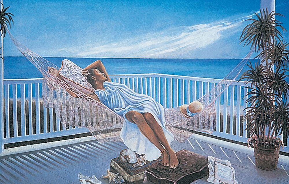 Hammock by the Sea art print by Unknown for $57.95 CAD