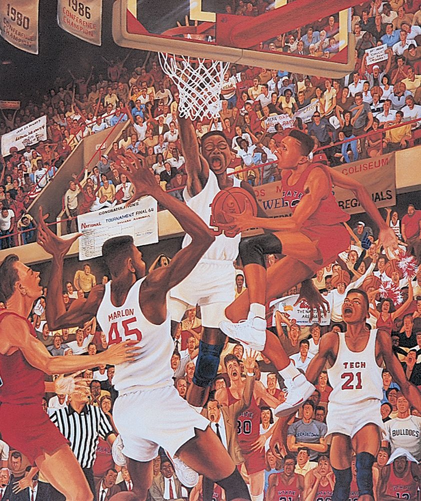 Basketball Dunk art print by Unknown for $57.95 CAD