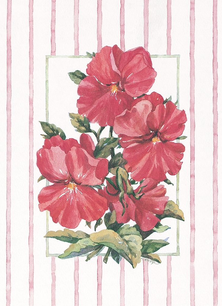 Red Flowers sur Papier art print by Unknown for $57.95 CAD