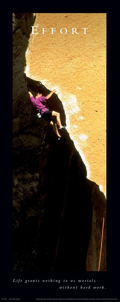 Effort Rock Climber art print by Unknown for $57.95 CAD
