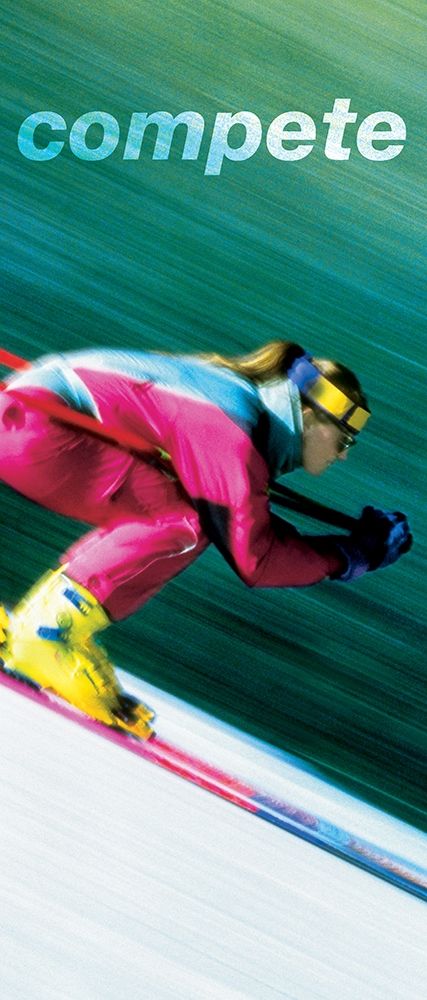 Compete Downhill Skier art print by Unknown for $57.95 CAD