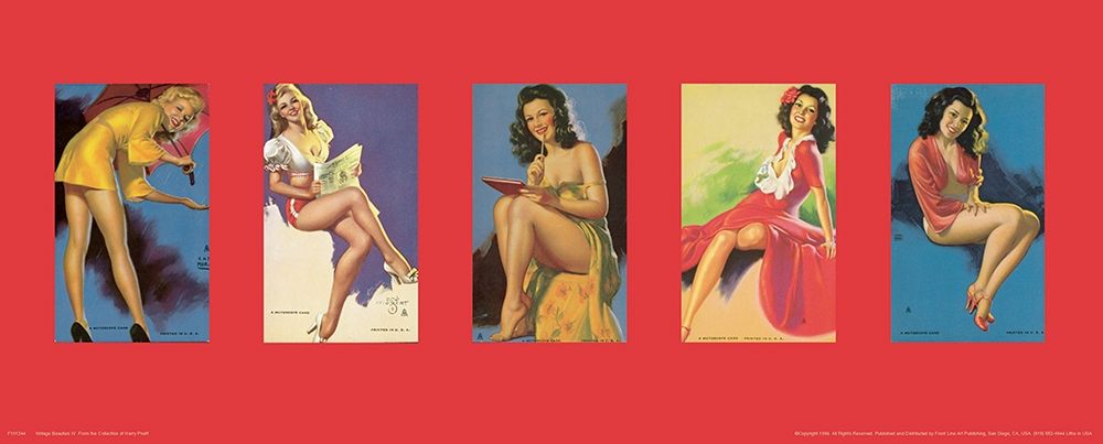Pin Up Girls Panel III art print by Unknown for $57.95 CAD