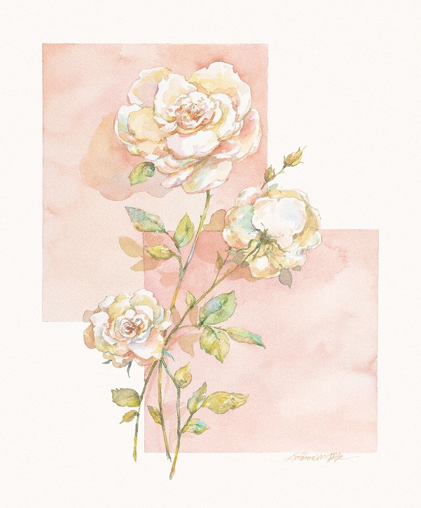 Rose Pastel Collage I art print by Unknown for $57.95 CAD