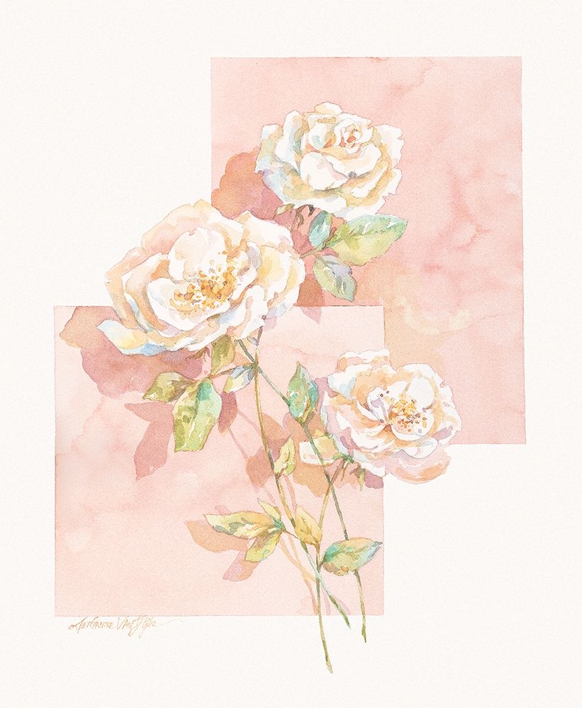 Rose Pastel Collage II art print by Unknown for $57.95 CAD