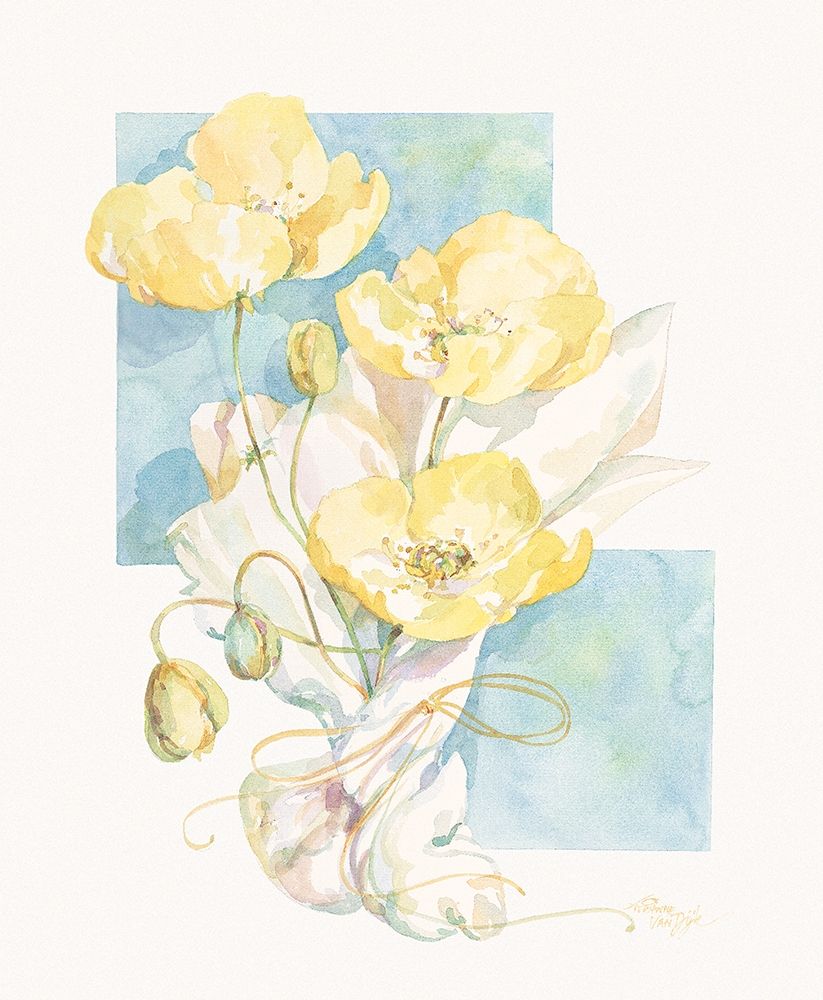 Poppies Yellow Pastel II art print by Unknown for $57.95 CAD
