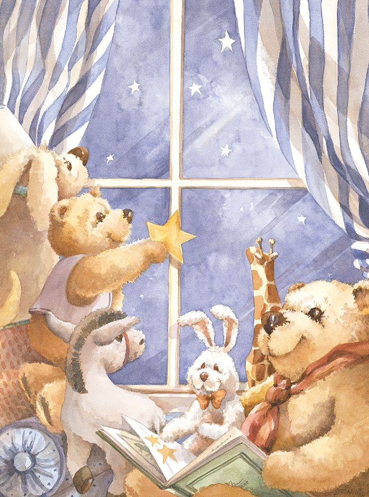 Teddy Bear Good Night II art print by Unknown for $57.95 CAD