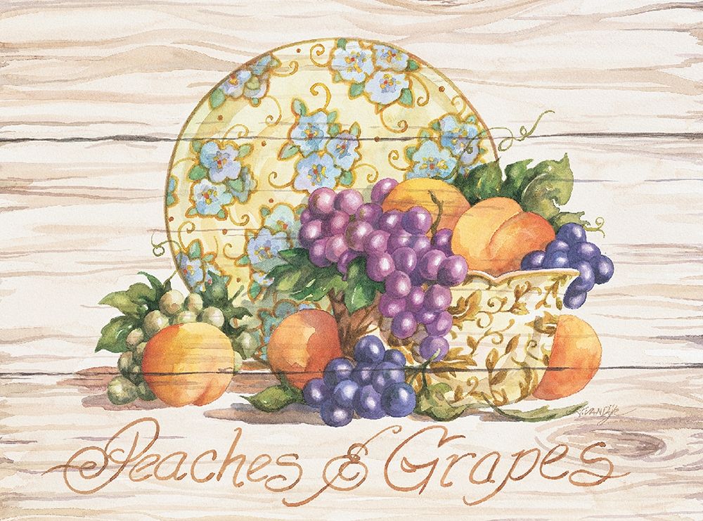 Peaches and Grapes art print by Unknown for $57.95 CAD