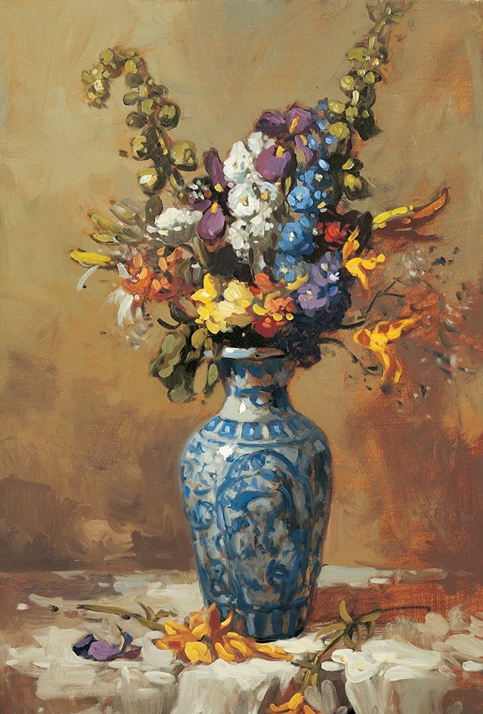 Blue Vase Floral art print by Unknown for $57.95 CAD