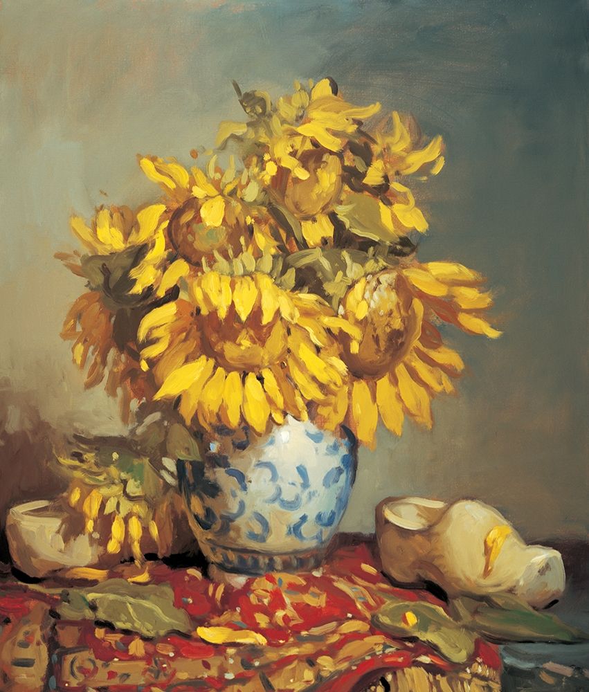 Sunflowers in Vase I art print by Unknown for $57.95 CAD