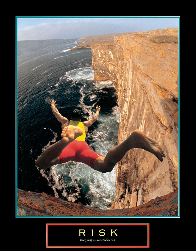 Risk - Cliff Diving art print by Unknown for $57.95 CAD