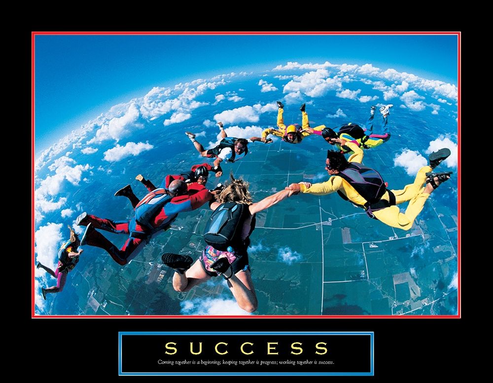 Success - Skydivers art print by Unknown for $57.95 CAD