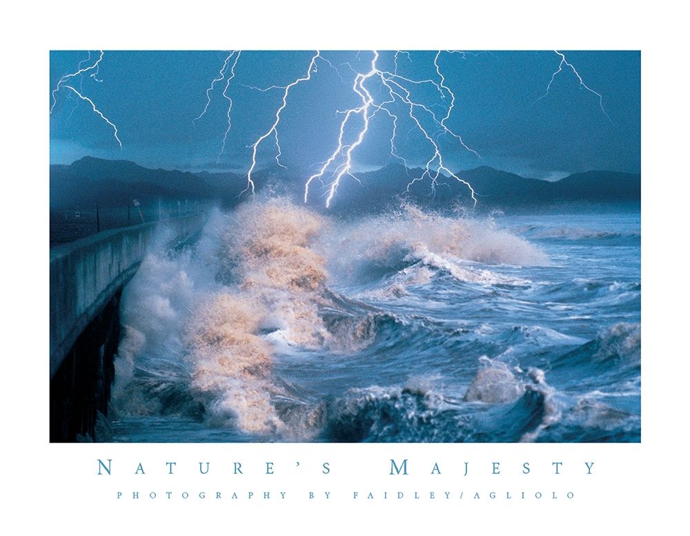 Lightning on Shore art print by Unknown for $57.95 CAD