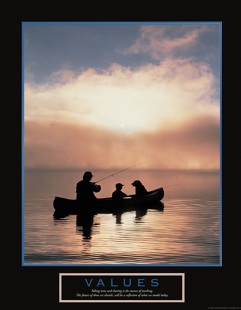 Values - Fisherman, Son and Dog art print by Unknown for $57.95 CAD