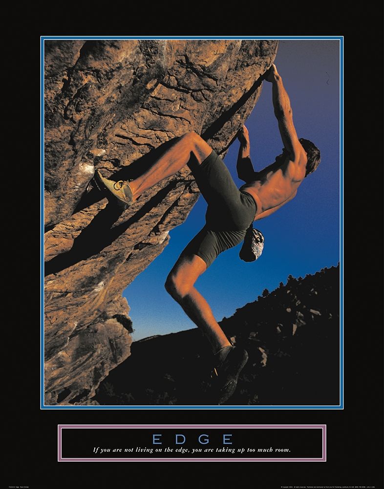 Edge - Rock Climber art print by Unknown for $57.95 CAD