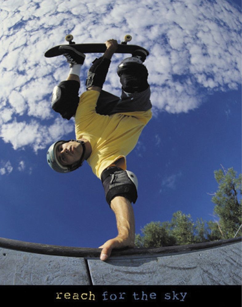 Reach for the Sky - Skateboarder art print by Unknown for $57.95 CAD