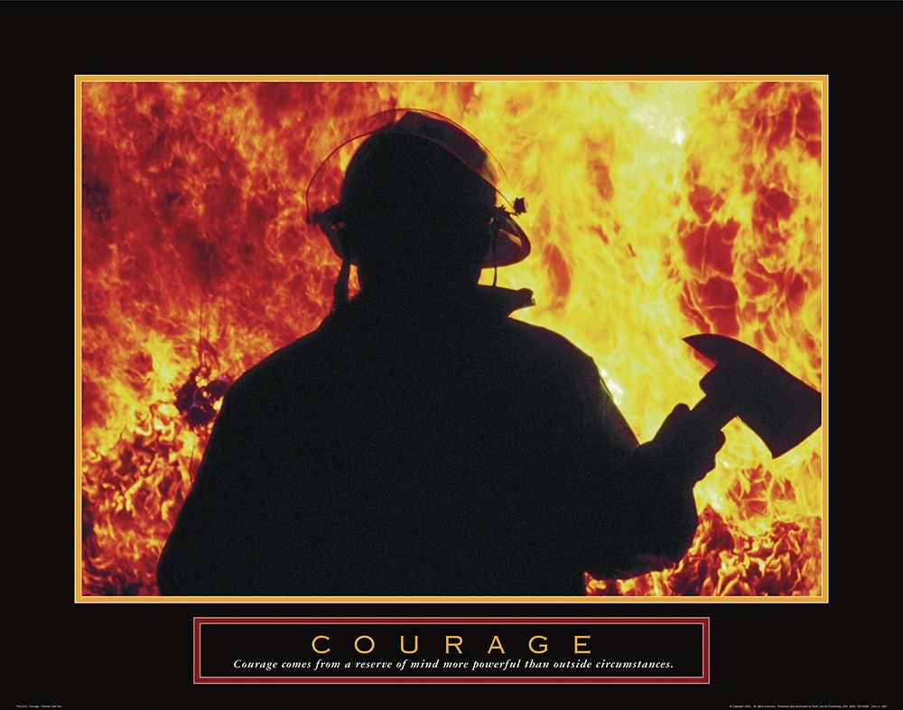 Courage - Fireman art print by Unknown for $57.95 CAD