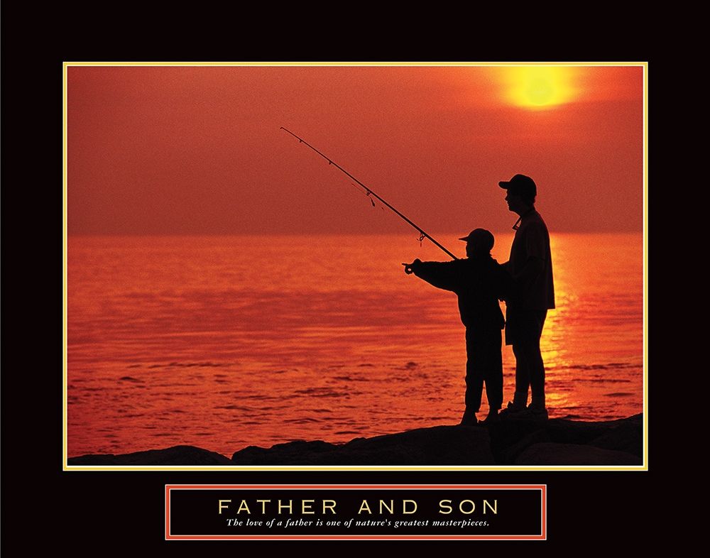 Father and Son Fishing art print by Unknown for $57.95 CAD