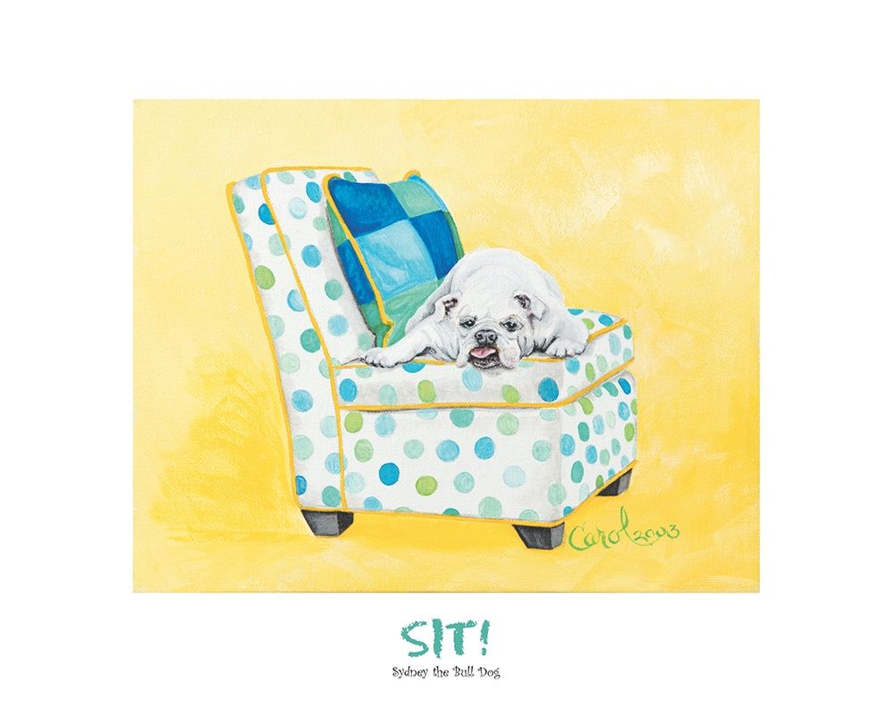 Bull Dog Sitting on Chair art print by Frontline for $57.95 CAD