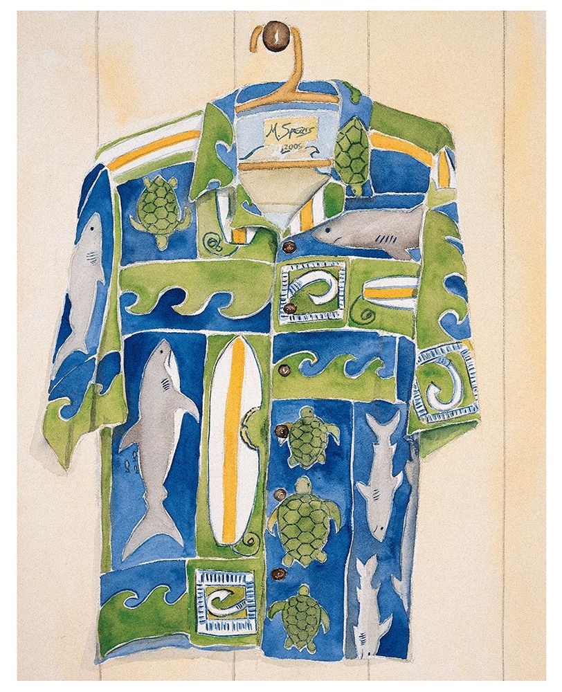 Shark Turtle Shirt art print by Frontline for $57.95 CAD
