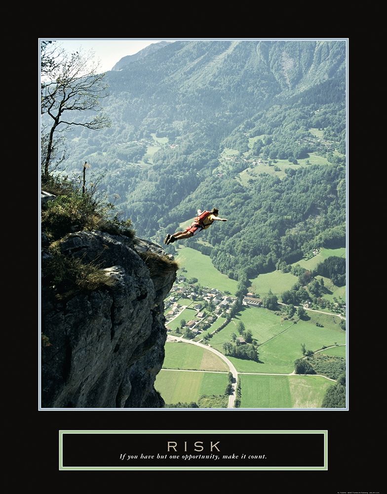 Risk - Parachuter art print by Frontline for $57.95 CAD