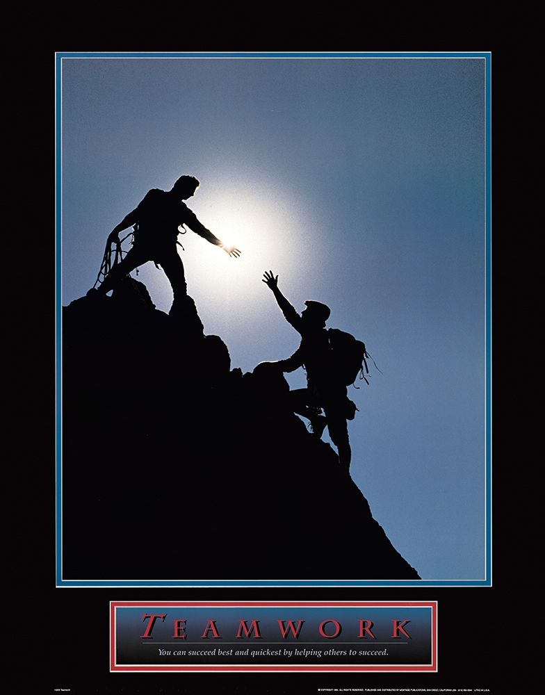 Teamwork - Climbers art print by Unknown for $57.95 CAD