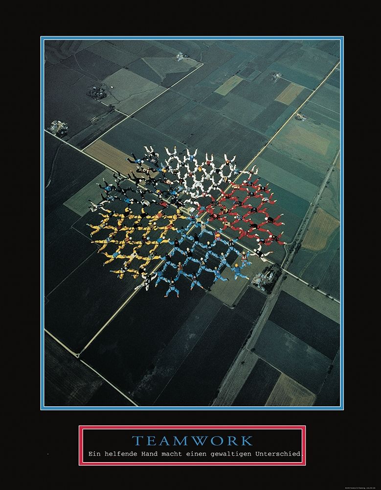 Teamwork - Skydivers art print by Frontline for $57.95 CAD