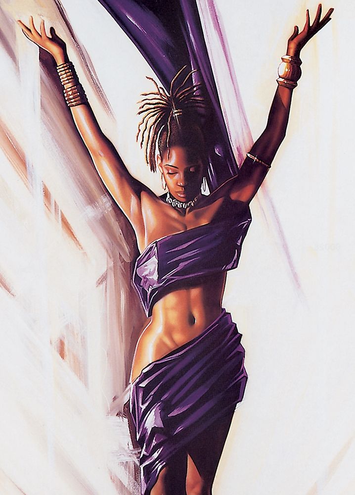 Purple Lady art print by Unknown for $57.95 CAD