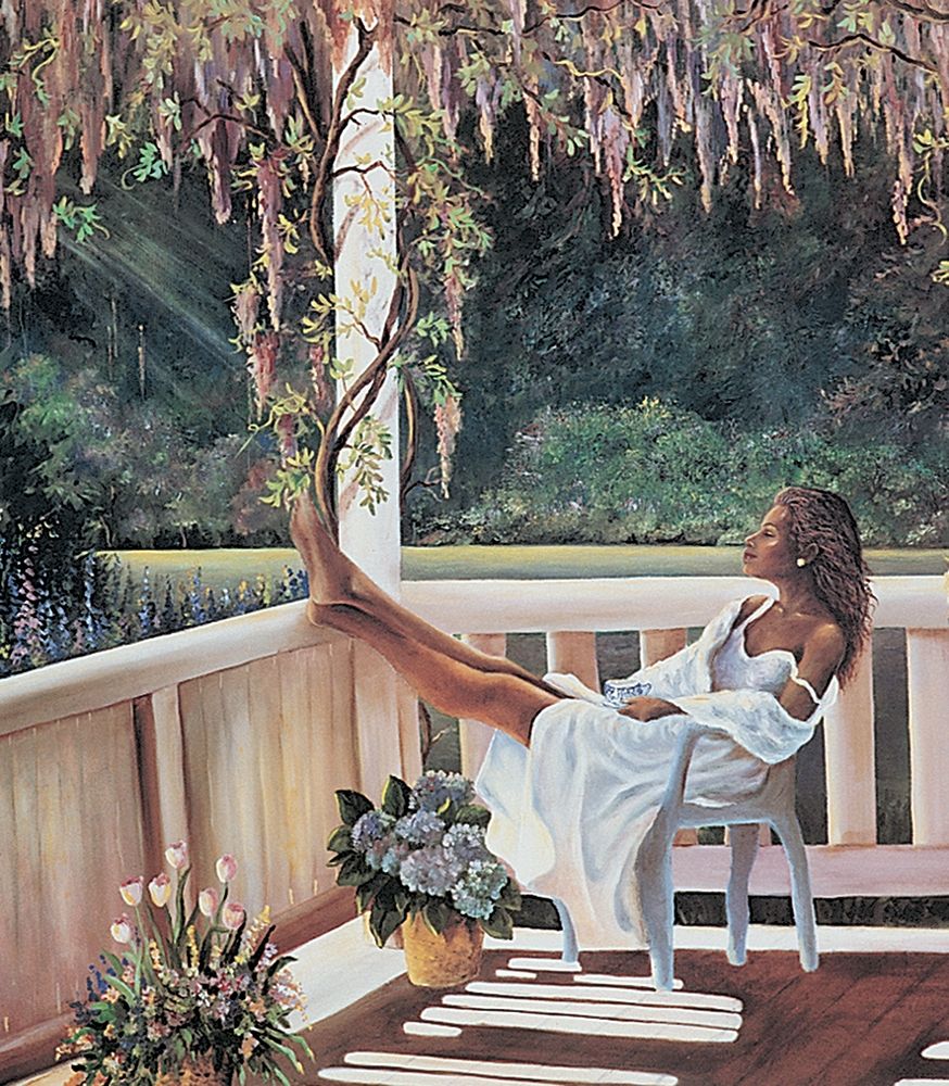 Relaxing on the Porch art print by Unknown for $57.95 CAD