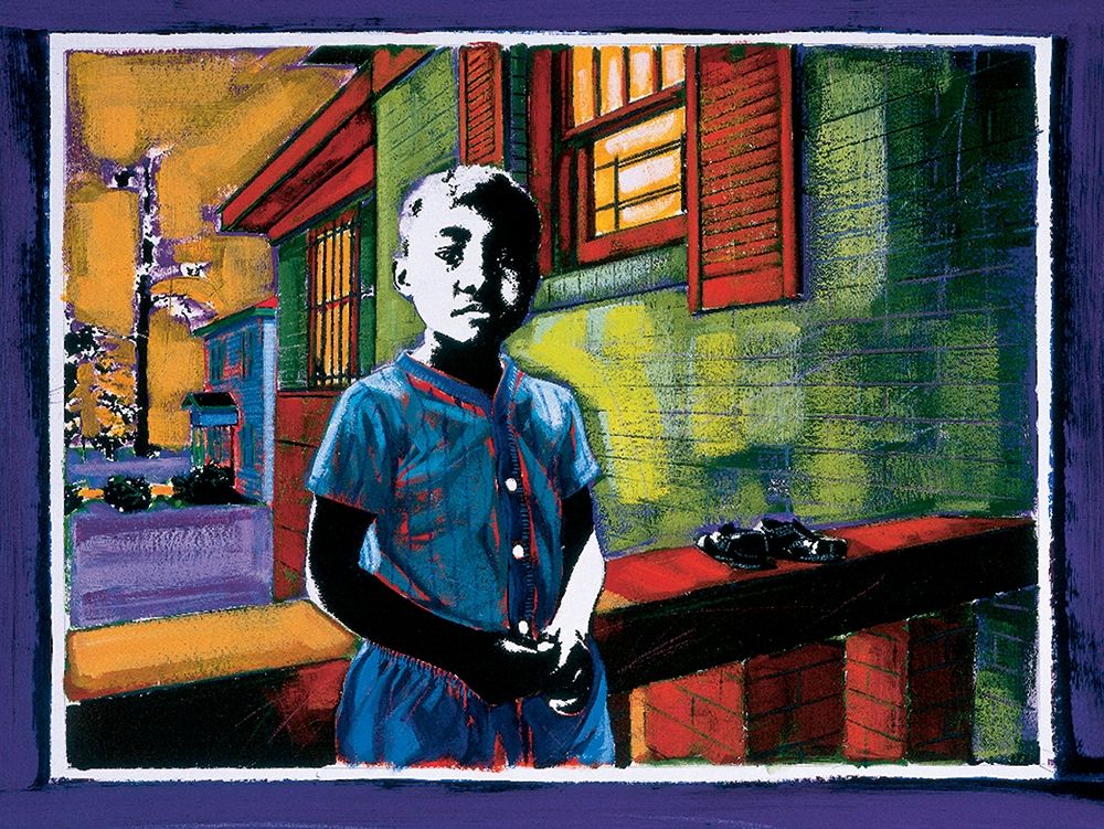 Boy on Stoop art print by Unknown for $57.95 CAD