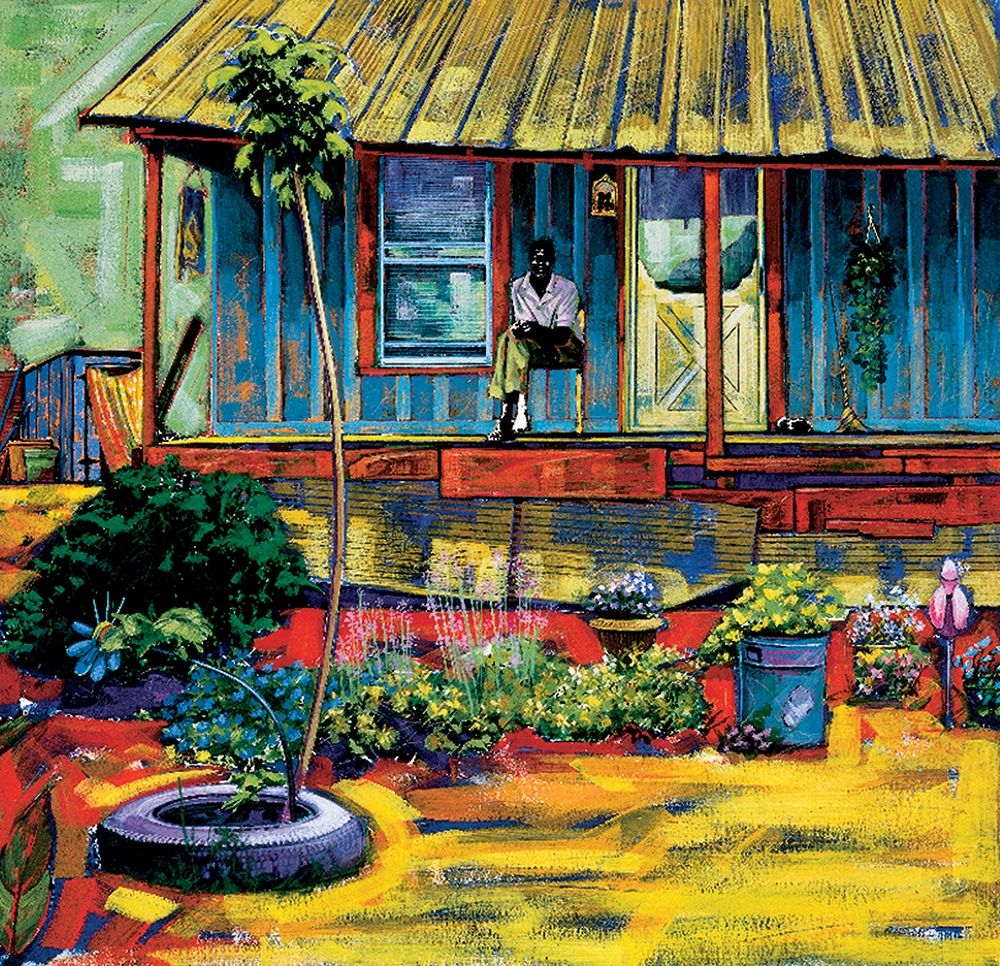 Palm Tree Porch art print by Unknown for $57.95 CAD