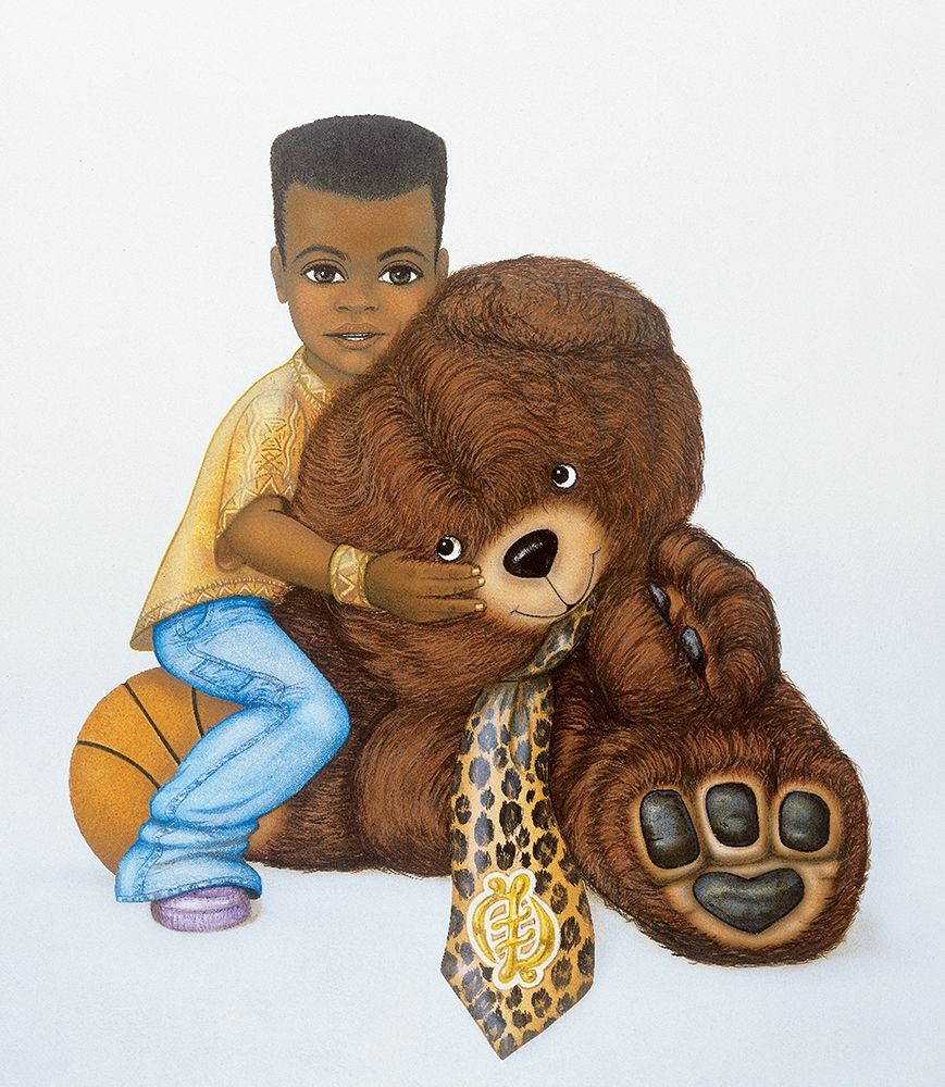 Boy and Teddy Bear art print by Unknown for $57.95 CAD