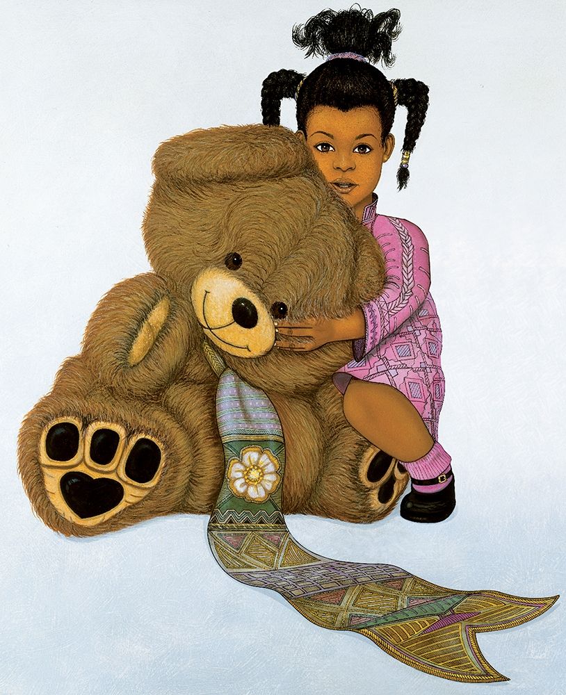 Girl and Teddy Bear art print by Unknown for $57.95 CAD