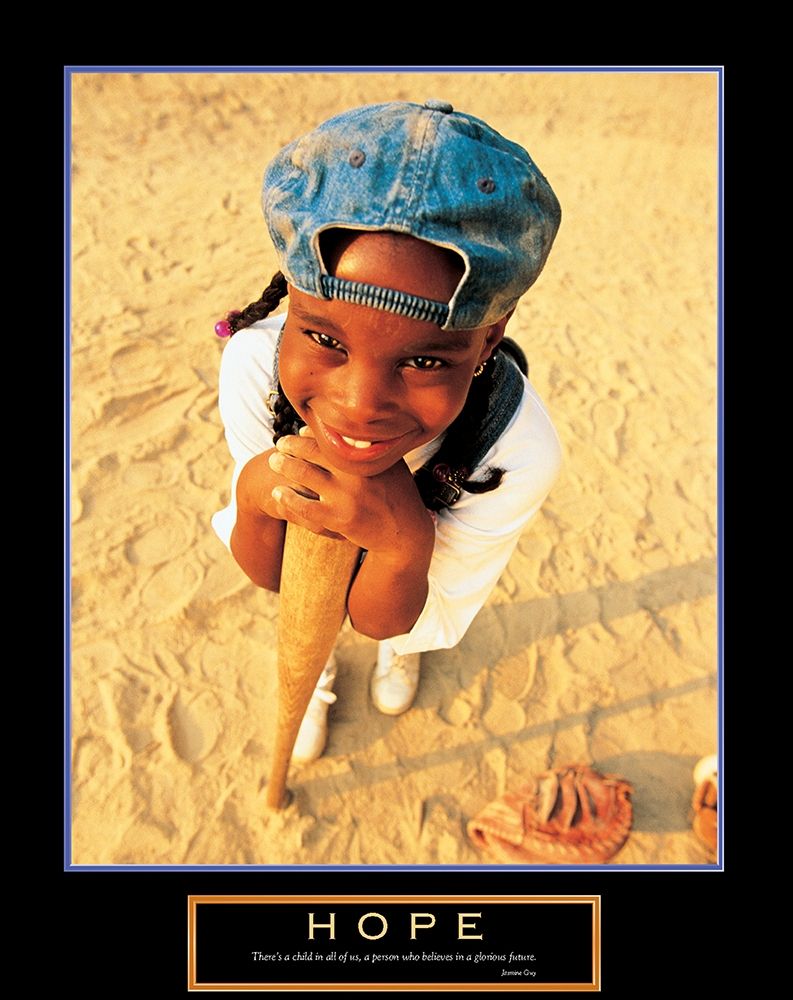 Hope - Girls Baseball art print by Unknown for $57.95 CAD