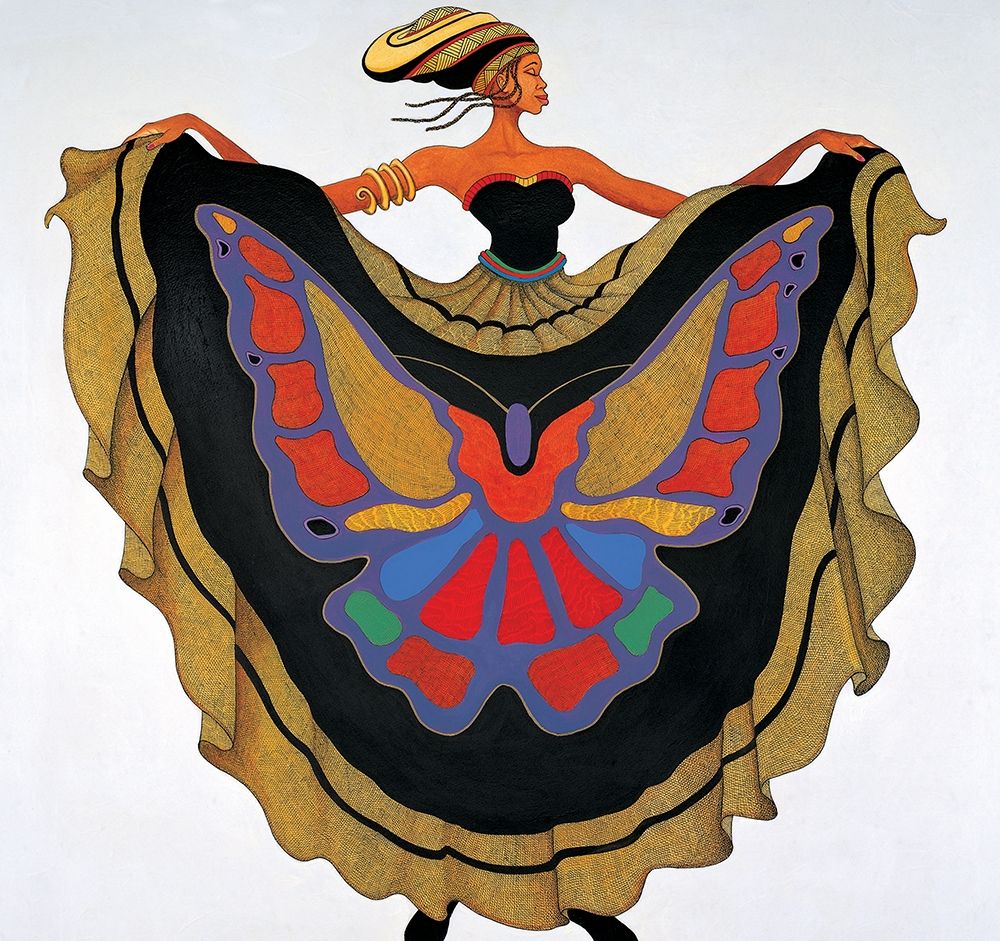 Lady Butterfly art print by Unknown for $57.95 CAD
