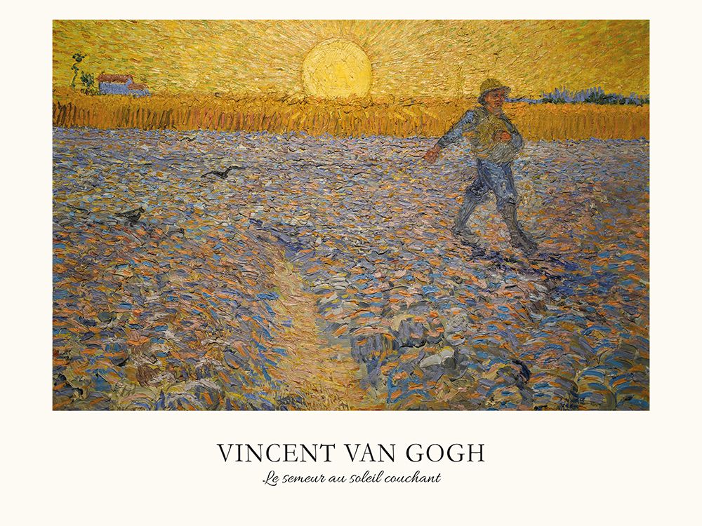 Le semeur au soleil couchant art print by Vincent Van Gogh for $57.95 CAD