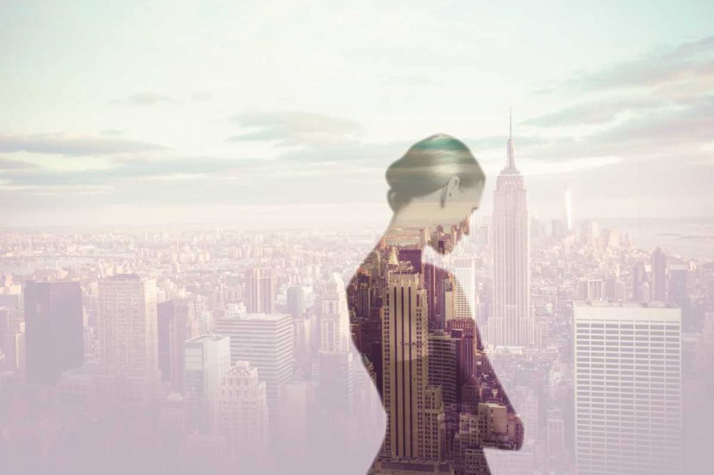 Femme pensive à New York art print by BRAUN Studio for $57.95 CAD