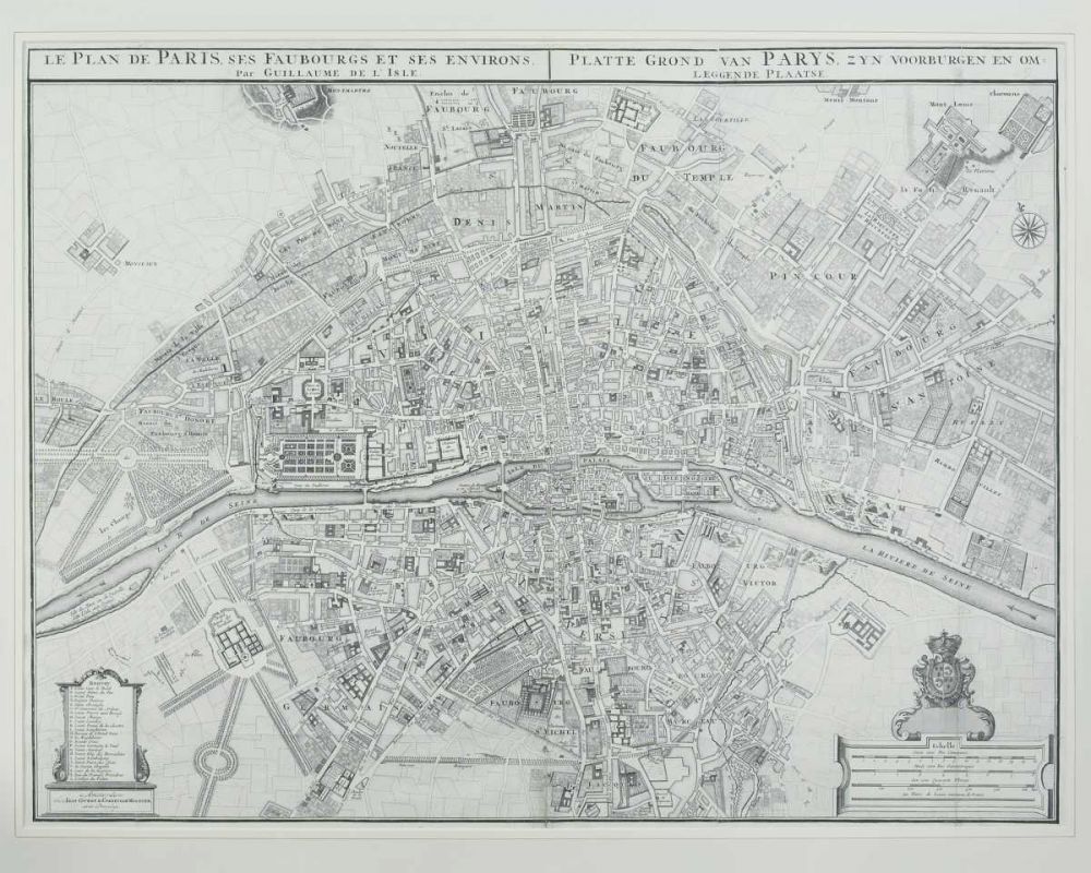 Plan Paris 1 art print by BRAUN Studio for $57.95 CAD